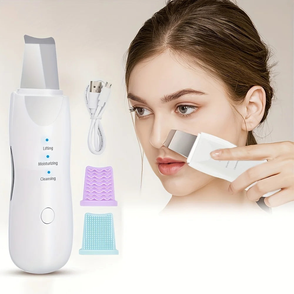 Peeling Ultrassônico Facial – Limpador de Cravos e Rejuvenescedor Portátil