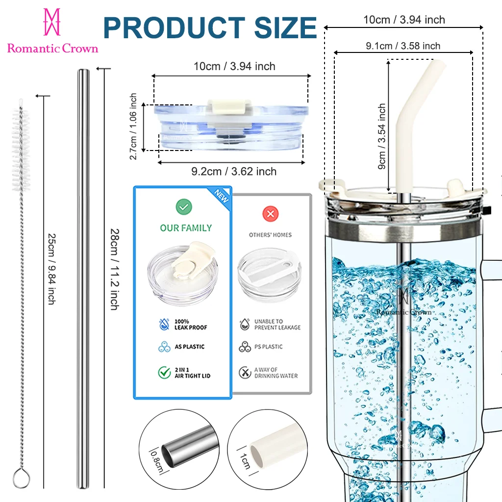 Copo Térmico Inox 1200ml com Tampa e Canudo - Mantém Gelado por Horas