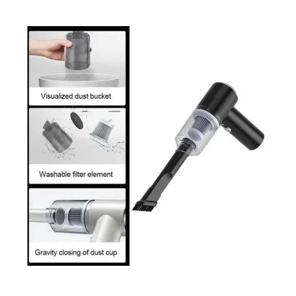 Mini Aspirador Portátil Turbo – Elimine Poeira e Migalhas em Segundos.