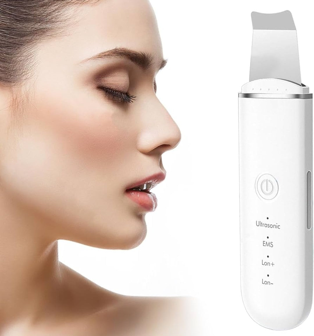 Peeling Ultrassônico Facial – Limpador de Cravos e Rejuvenescedor Portátil